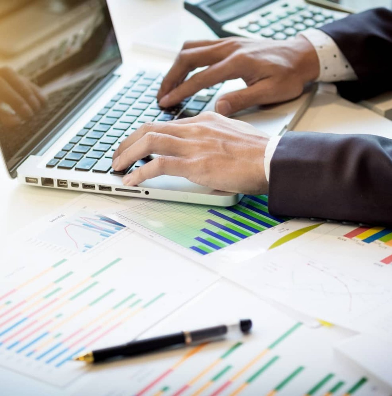 Adroit Tax Consulting reviewing reconciled accounts for small business client